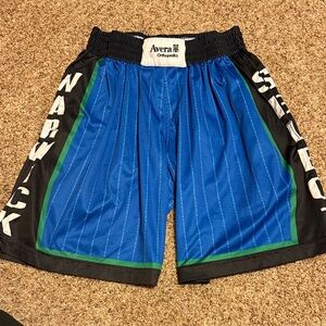 Blue and Black Men's Shorts